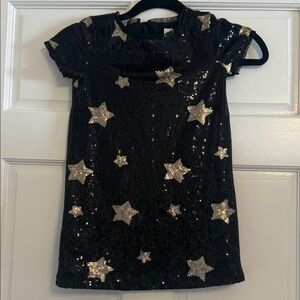 GAP Black Sequin Star Tee